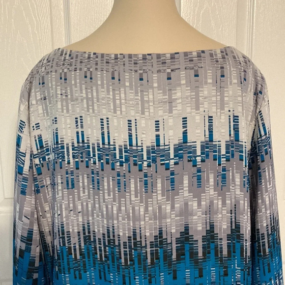 Alfani Wide Sleeve Blouson Abstract Print Embellished Blouse 16 - Picture 7 of 16